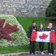 Explorica Students Vimy Canada Flag